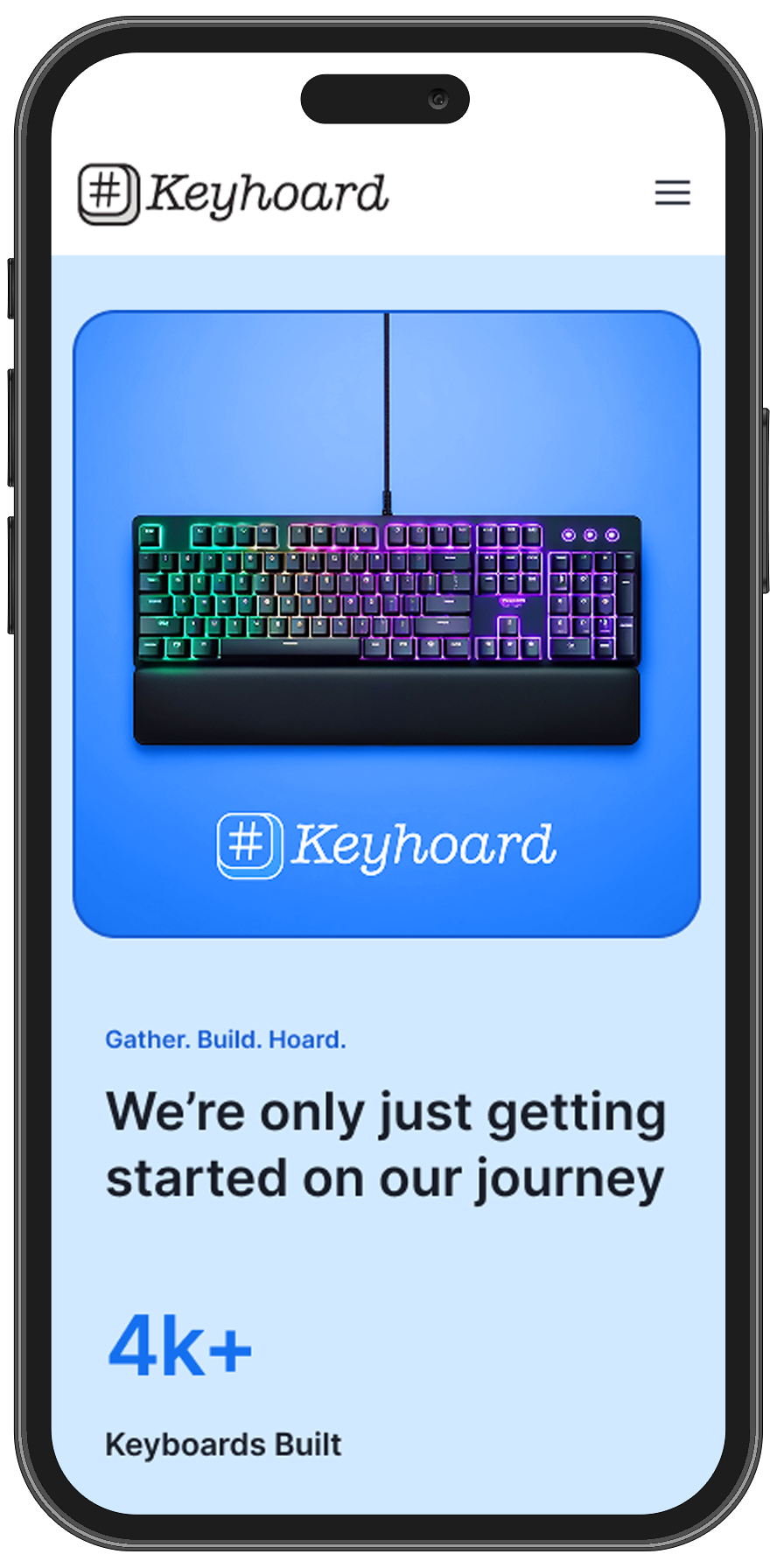 Keyhoard About Mobile Mockup