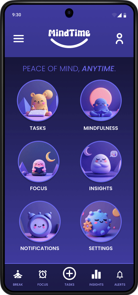 MindTime High-Fidelity Prototype Round 2